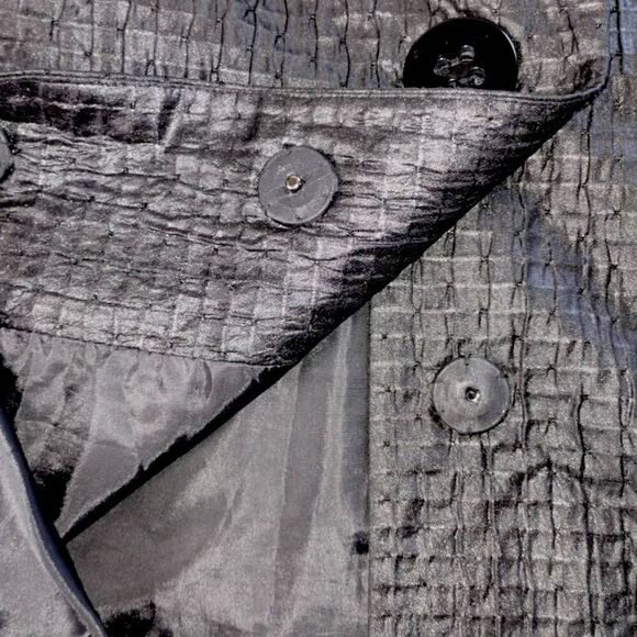 Harve Benard Womens Coat Sz 10 Silk Texture Opera Evening Retroglam Royalty VTG - Picture 5 of 13